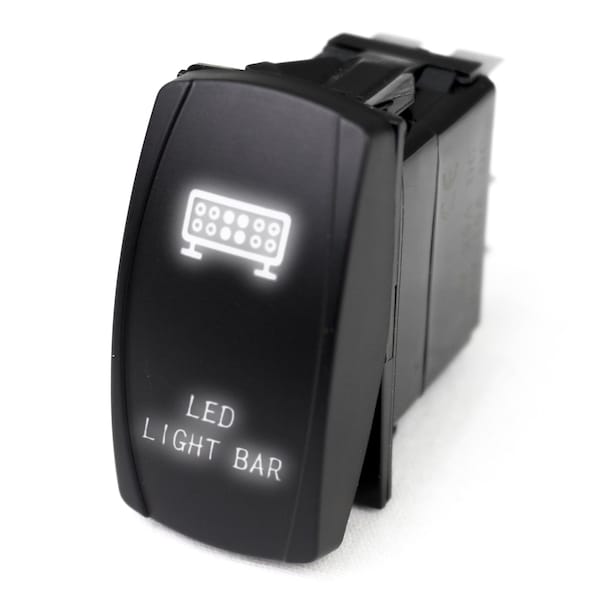 Race Sport Led Rocker Switch W/ White Led Radiance (Led Light Bar) RSLJ10W - main